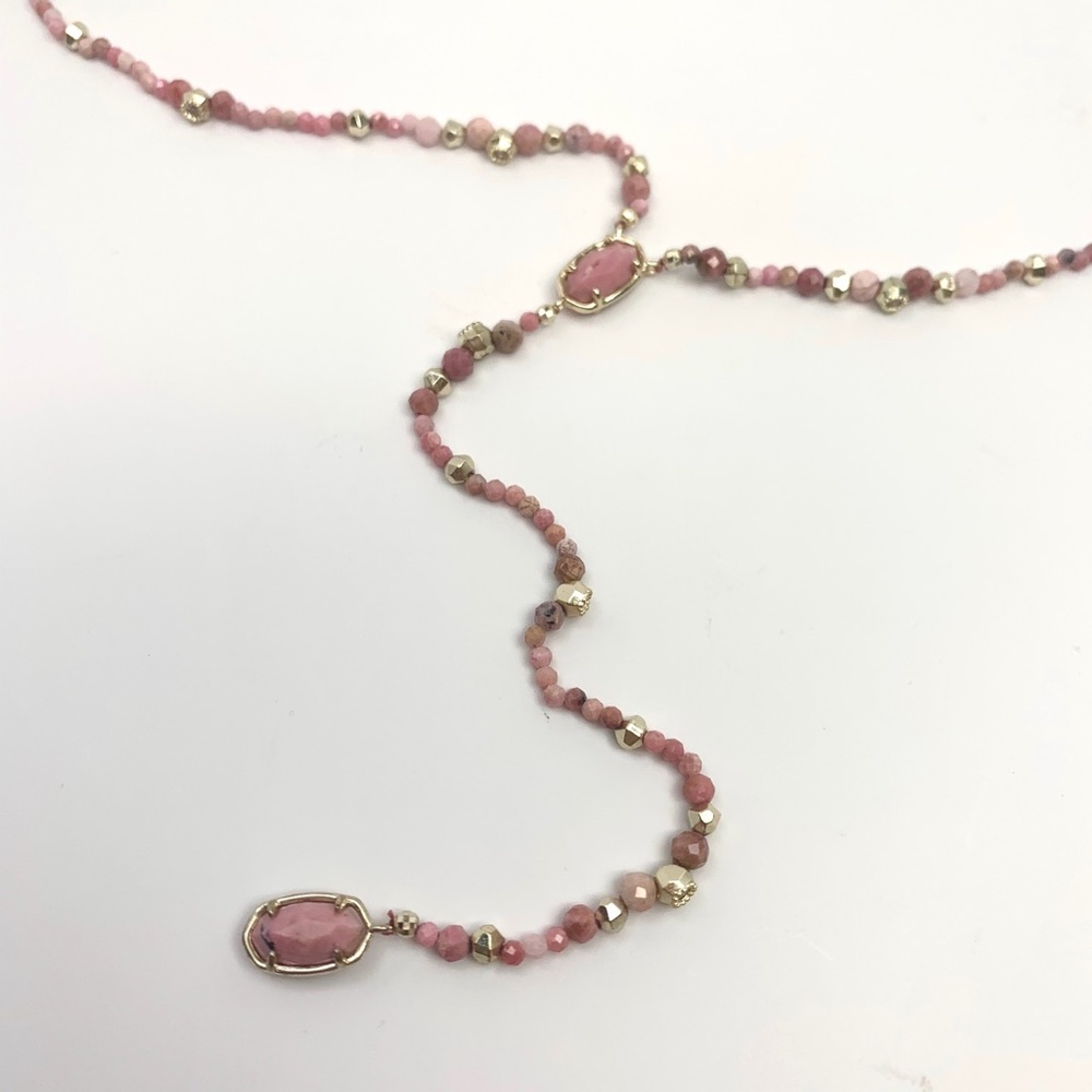 KENDRA SCOTT BETHANY Y-SHAPED NECKLACE in PINK - Picture 4 of 7